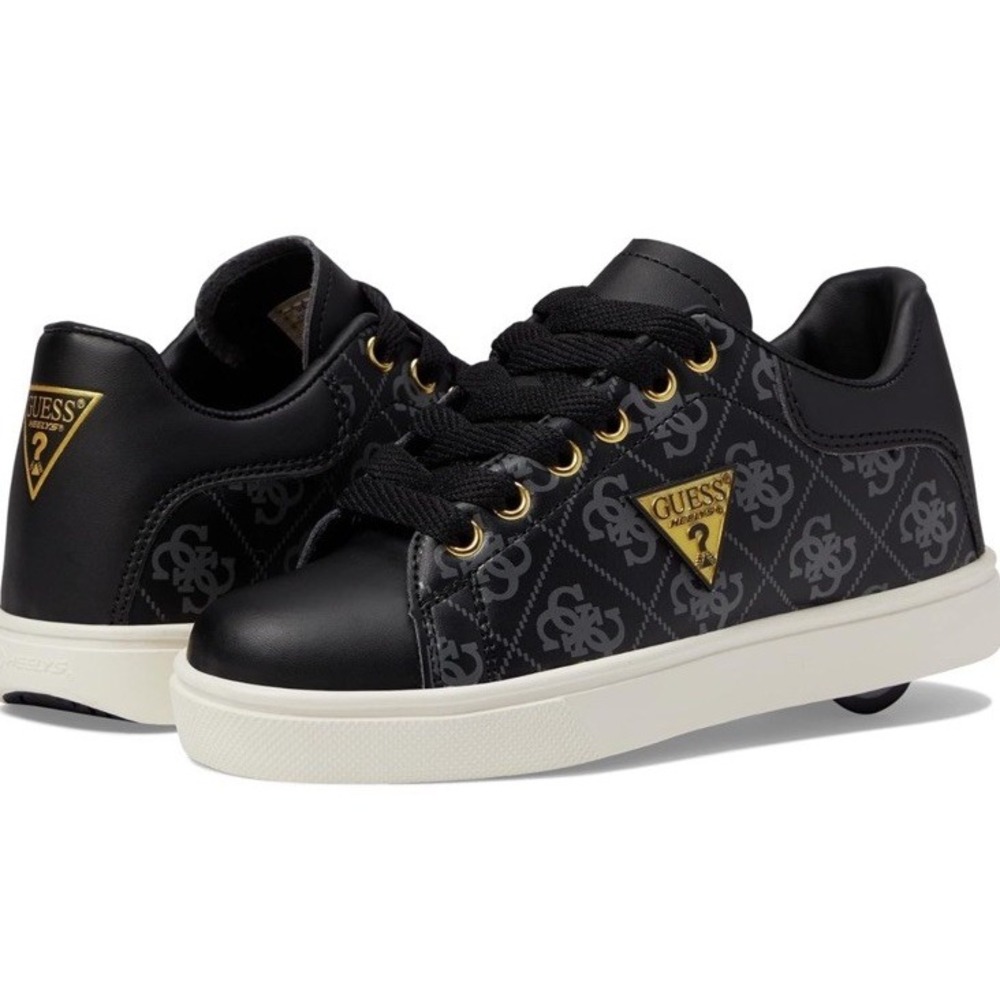 New Heelys‎ Guess K1NG Collaboration Shoes Boys Black Gold Size Youth 3